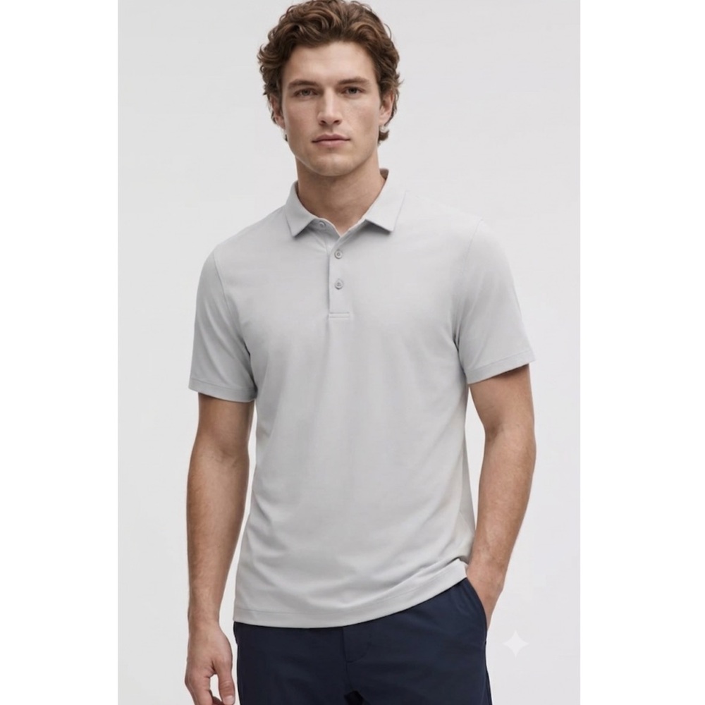 Lululemon Men’s ShowZero Slim-Fit Polo Silver Drop